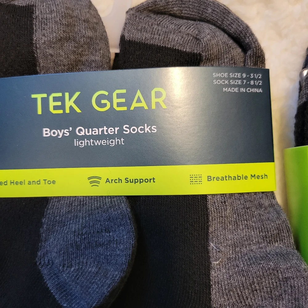 Tek Gear Boy's Active Basics Socks - Multi-Color Pack - Picture 4 of 6